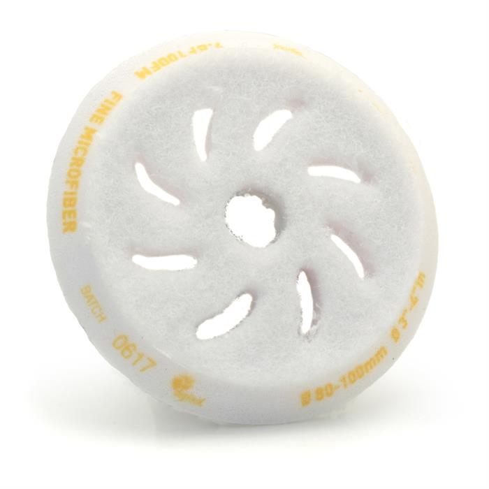 RUPES Microfibre Fine Polishing Pads Yellow (80mm)