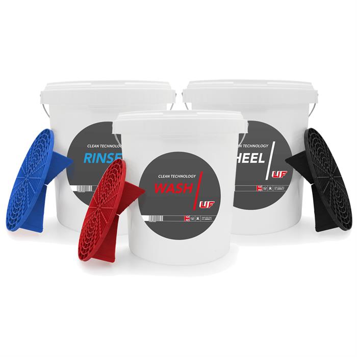 UF Wash, Rinse & Wheel Bucket Set With Grit Guards
