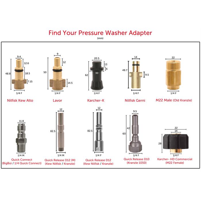 UF Compatible Pressure Washer Adapters